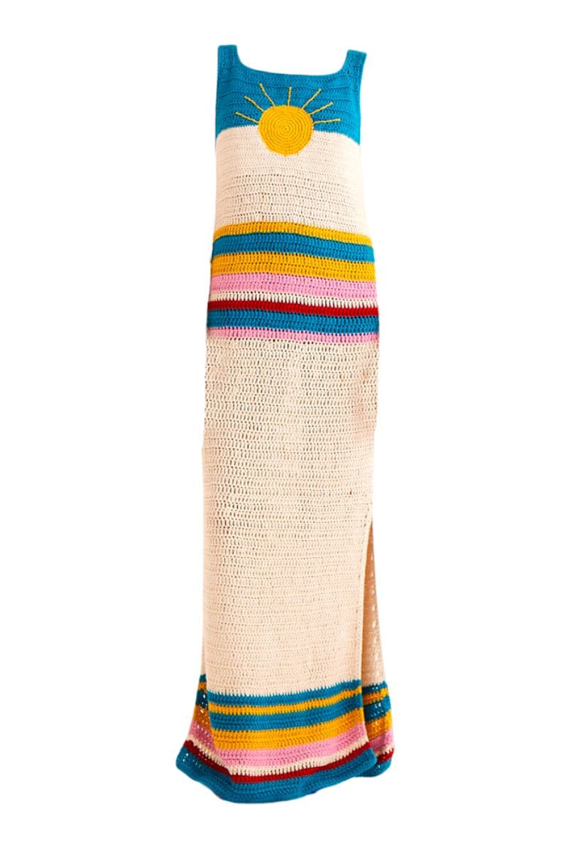 RETRO SUNSET MAXI DRESS | CULT MIA | First Born Knits