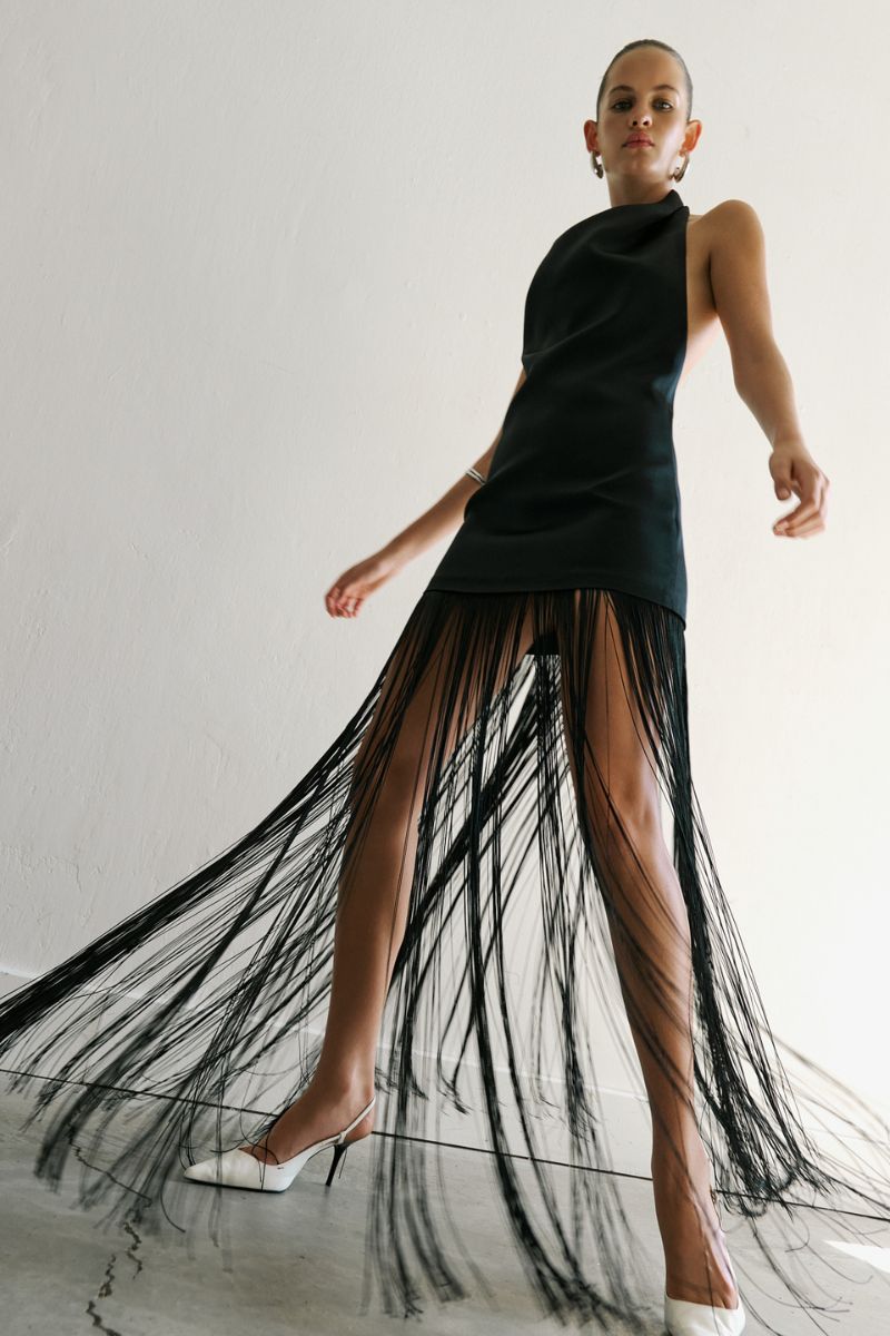 ANIKA DRESS IN BLACK - CULT MIA