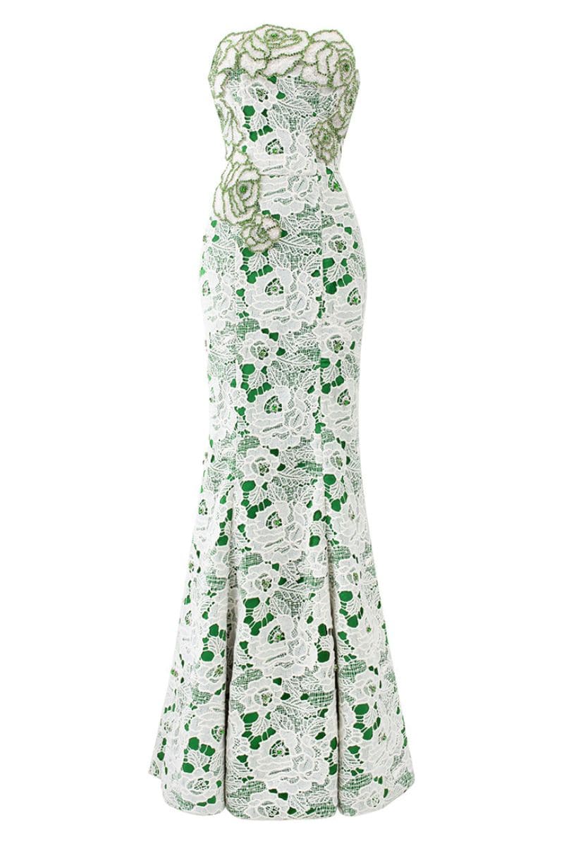 MERMAID STRAPLESS LACE DRESS - CULT MIA