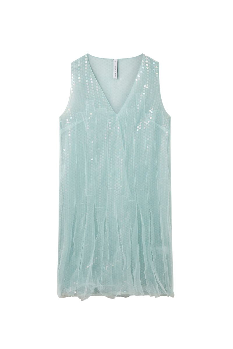 PINA TULLE DRESS IN BLUE MIX - CULT MIA