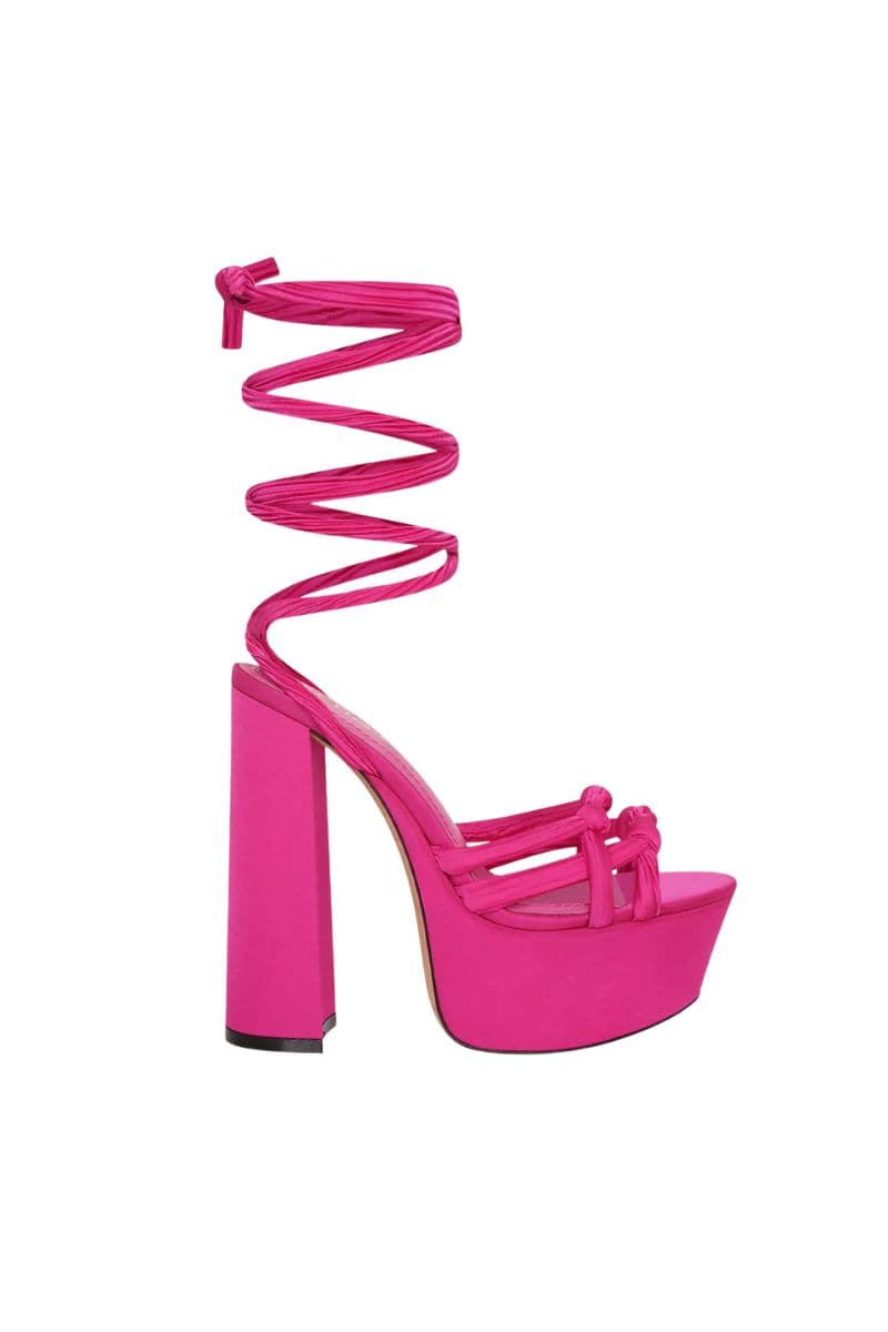 Fuchsia 10TH FLOOR Tarifa sandal for women, open-toe design with ankle strap, EU size 36, stylish and comfortable footwear