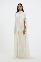 Deme By Gabriella Stacie gown featuring elegant fabric and a flowing silhouette, ideal for formal occasions.