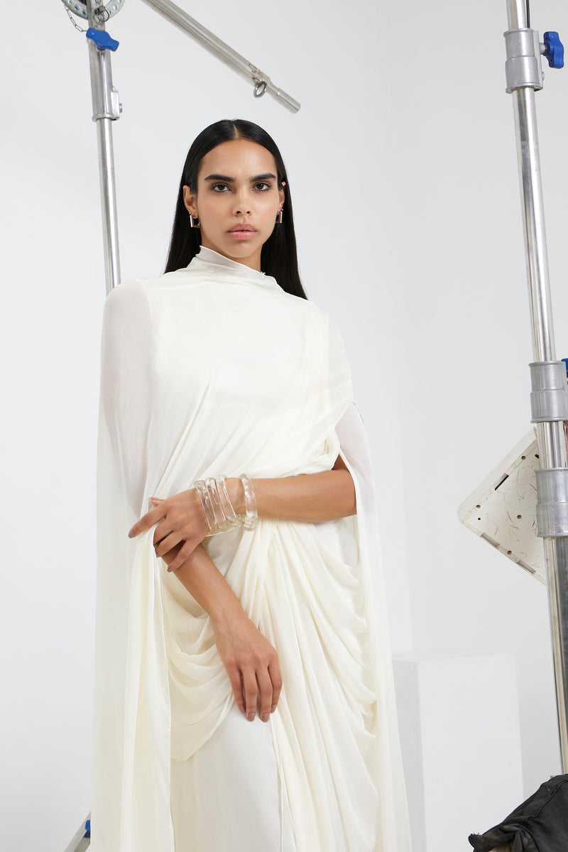 Deme By Gabriella Stacie gown featuring elegant fabric with intricate detailing, perfect for formal occasions.