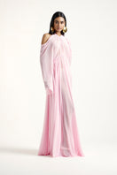 Deme By Gabriella Blossom Dress in Noa Pink, a stylish maxi dress with floral design and flowing fabric, perfect for summer wear.