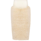 Creamy white plush skirt from Kris Marán, midi length with soft, textured fabric, styled as part of a fashionable dress ensemble.