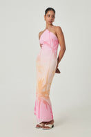 Summer Away Ronda Dress in Afterglow maxi dress with flowing fabric and vibrant sunset-inspired colors.