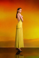 CEM Luxe Twist Mini gown in elegant fabric, featuring a fitted silhouette and stylish twist detail at the waist.