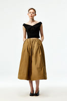 Black Chictopia bustier top with structured design and adjustable straps, perfect for stylish evening wear.