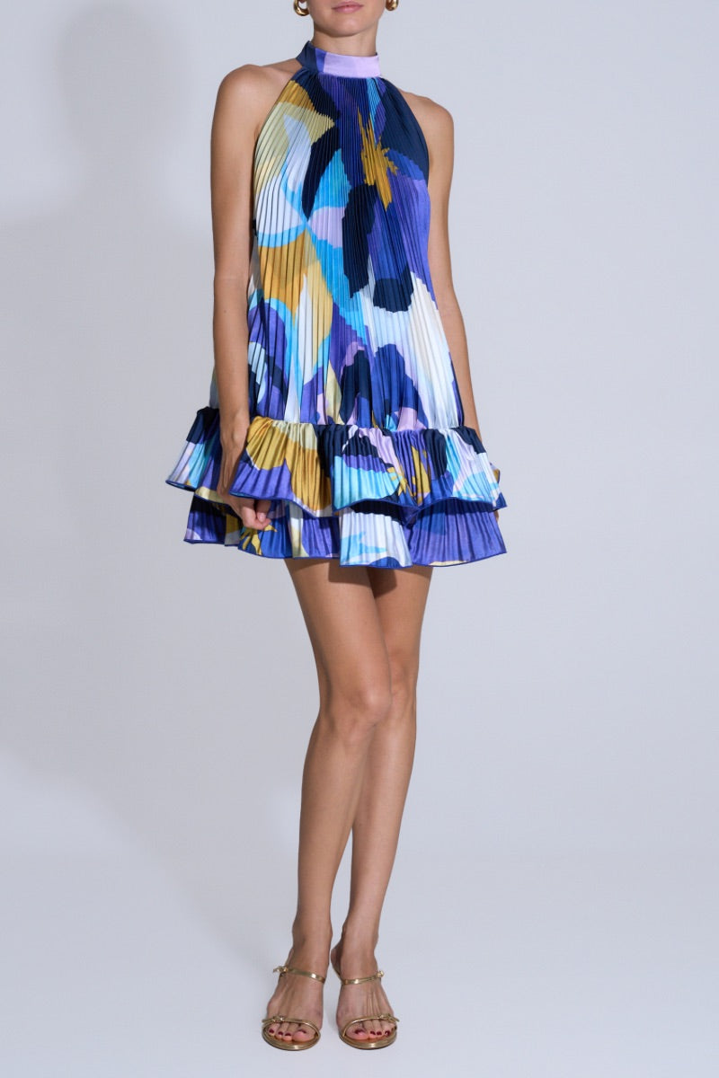 SOLEIL MINI DRESS IN BLUE CALYPSO - CULT MIA