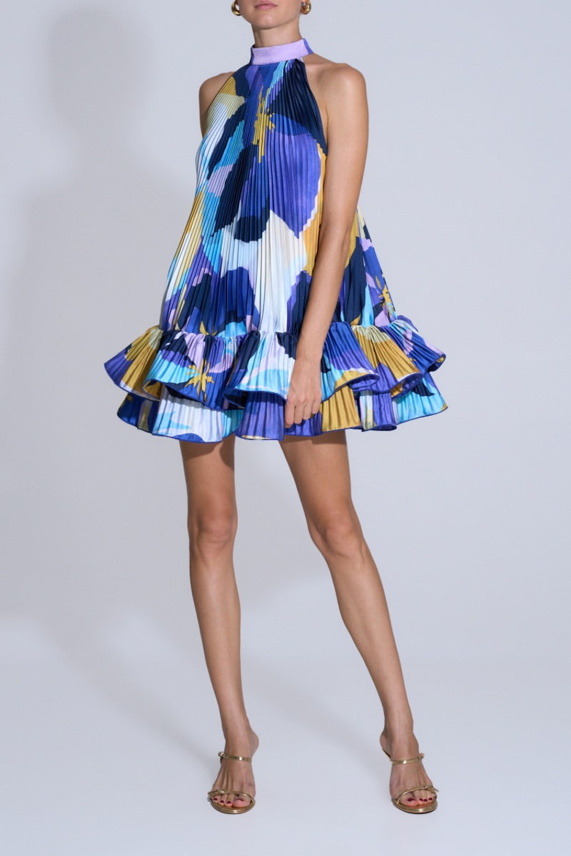 SOLEIL MINI DRESS IN BLUE CALYPSO - CULT MIA