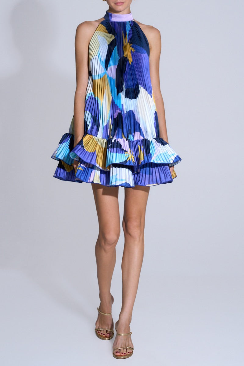 SOLEIL MINI DRESS IN BLUE CALYPSO - CULT MIA
