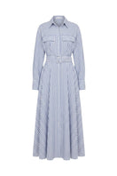 Keira Tong Therra Stripped Maxi Dress showing a sleeveless, flowy summer dress with vertical stripes and a relaxed fit.