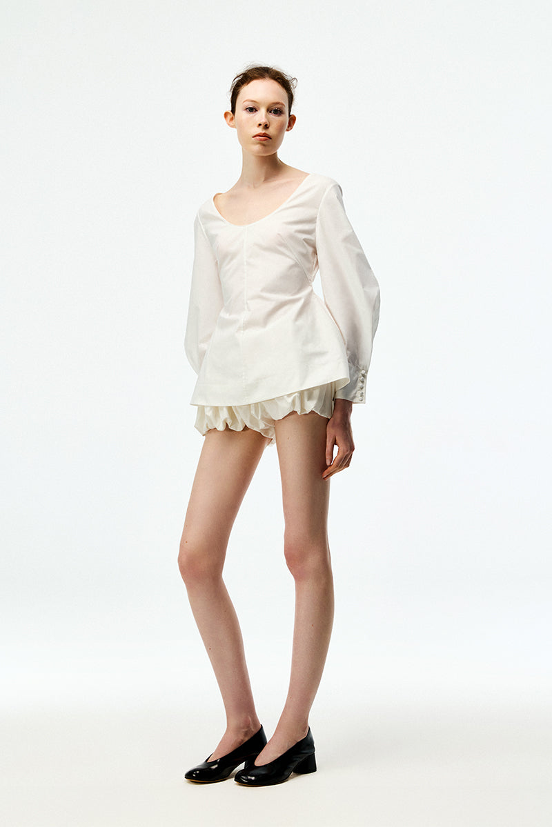 POPLIN SHORTS IN IVORY | CULT MIA | Chictopia POPLIN SHORTS IN IVORY | CULT MIA | Chictopia