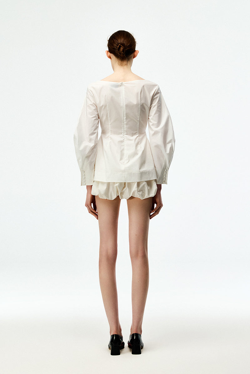POPLIN SHORTS IN IVORY | CULT MIA | Chictopia POPLIN SHORTS IN IVORY | CULT MIA | Chictopia