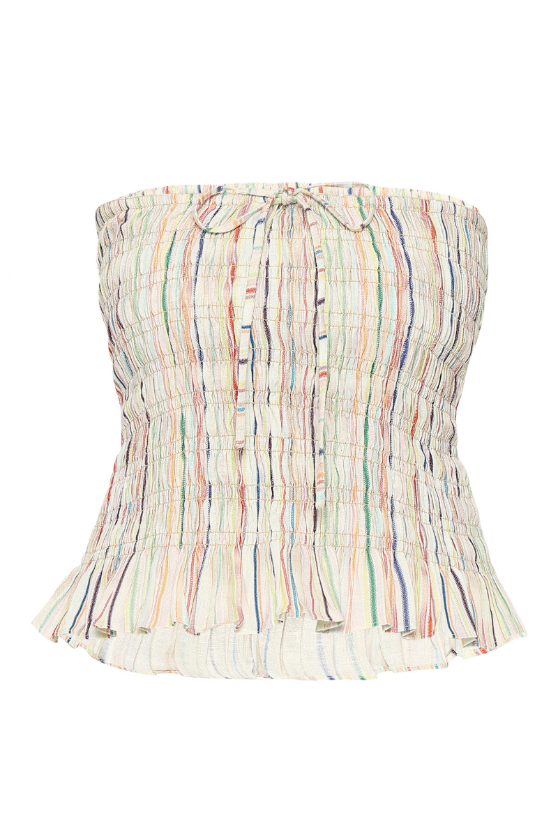 TARA WOVEN STRIPES TOP - CULT MIA