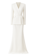 White Plan Hygien Set co-ords featuring comfortable matching top and pants, perfect for casual wear.