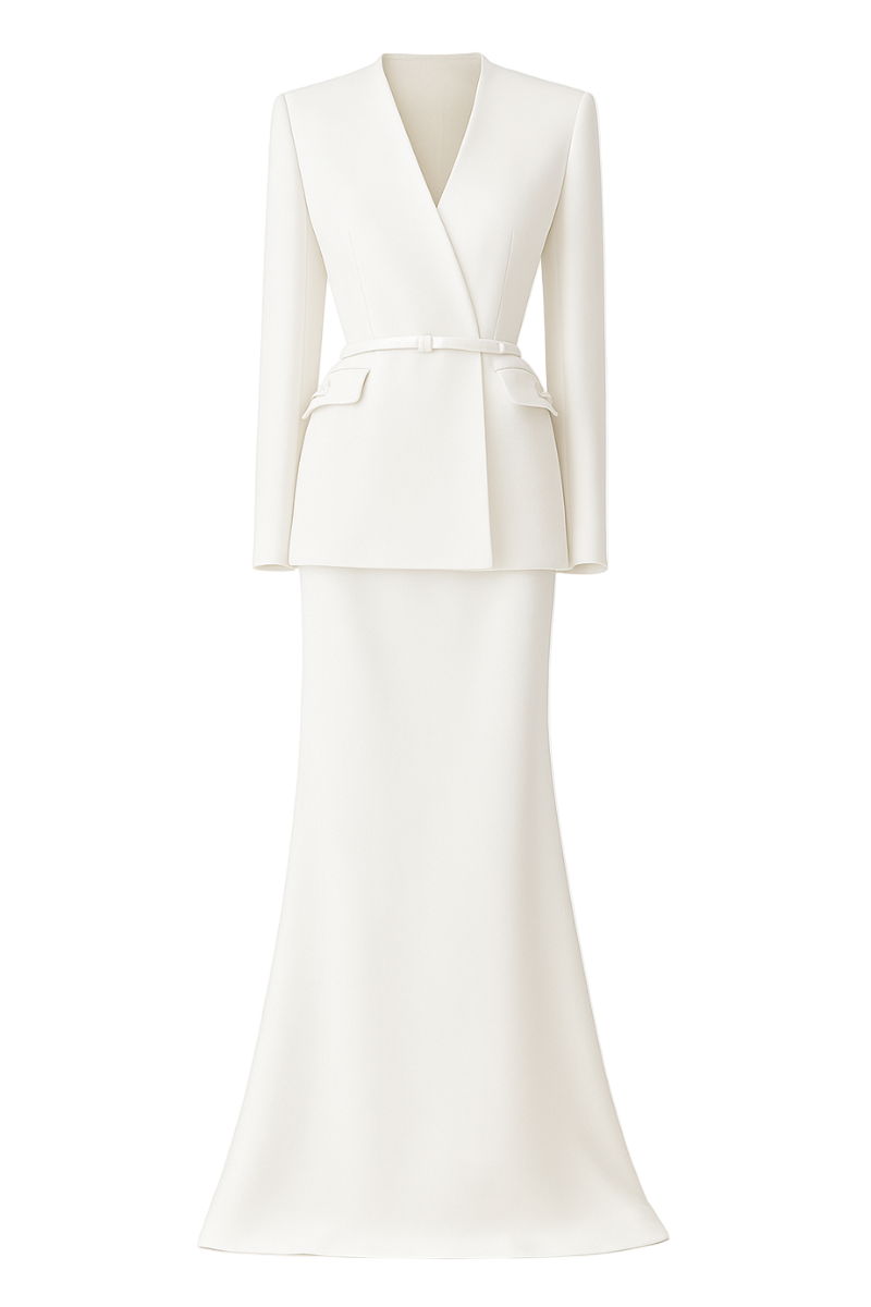 White Plan Hygien Set co-ords featuring comfortable matching top and pants, perfect for casual wear.