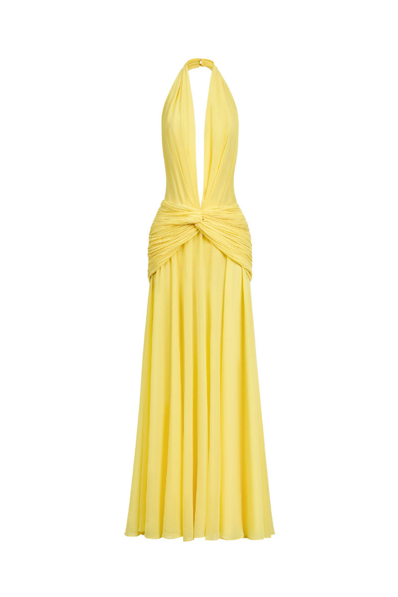 CEM Luxe Twist Mini gown in elegant fabric, featuring a fitted silhouette and stylish twist design, perfect for evening wear.