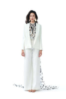 Do Long embellished suit set co-ords featuring intricate beadwork and stylish design, perfect for elegant occasions.