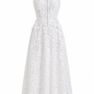 Floral lace maxi dress by Keira Tong featuring intricate lace details and a flowing silhouette, perfect for elegant occasions.