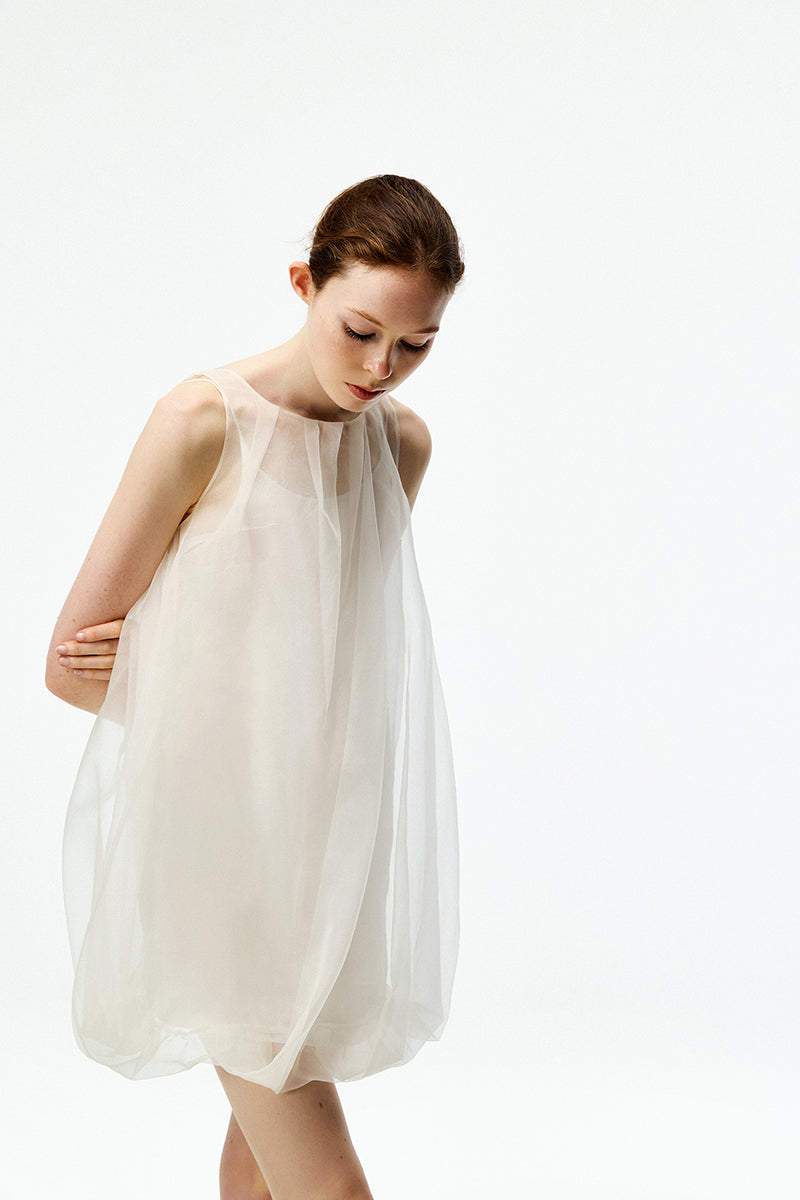 organza chiffon dress Sheer Dreamy blousson Chiffon Floral Organza dress for weddings, tea parties, summer dress