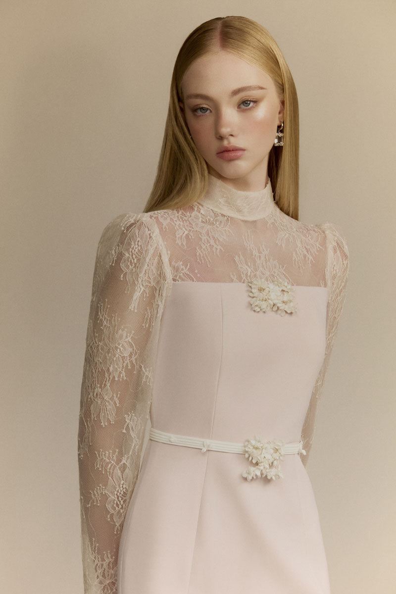 Pink Jordan midi dress by White Plan, featuring a stylish, flowy design perfect for casual or semi-formal occasions.