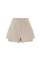 Arti Apparel TELLUS short in neutral fabric, featuring a relaxed fit and casual style, displayed on a plain background.