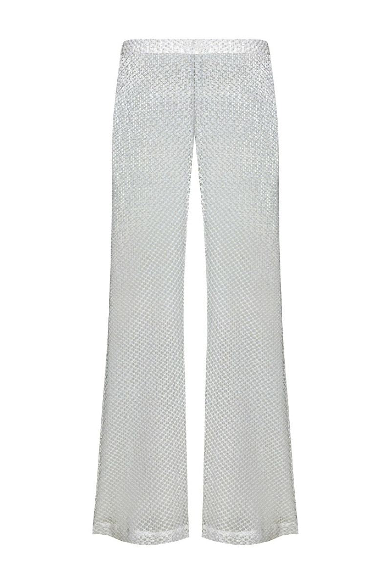 MESH PANTS IN WHITE - CULT MIA