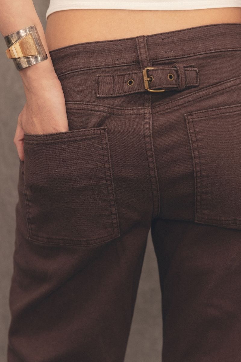 1996 BROWN MID RISE JEANS - CULT MIA
