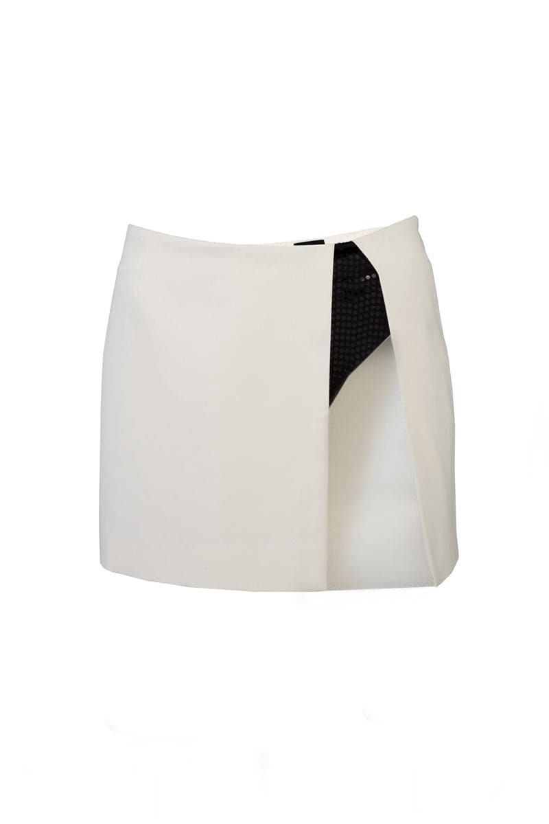Black sequined mini skirt from Blikvanger with matching black sequined underwear, stylish and eye-catching for fashionable looks.