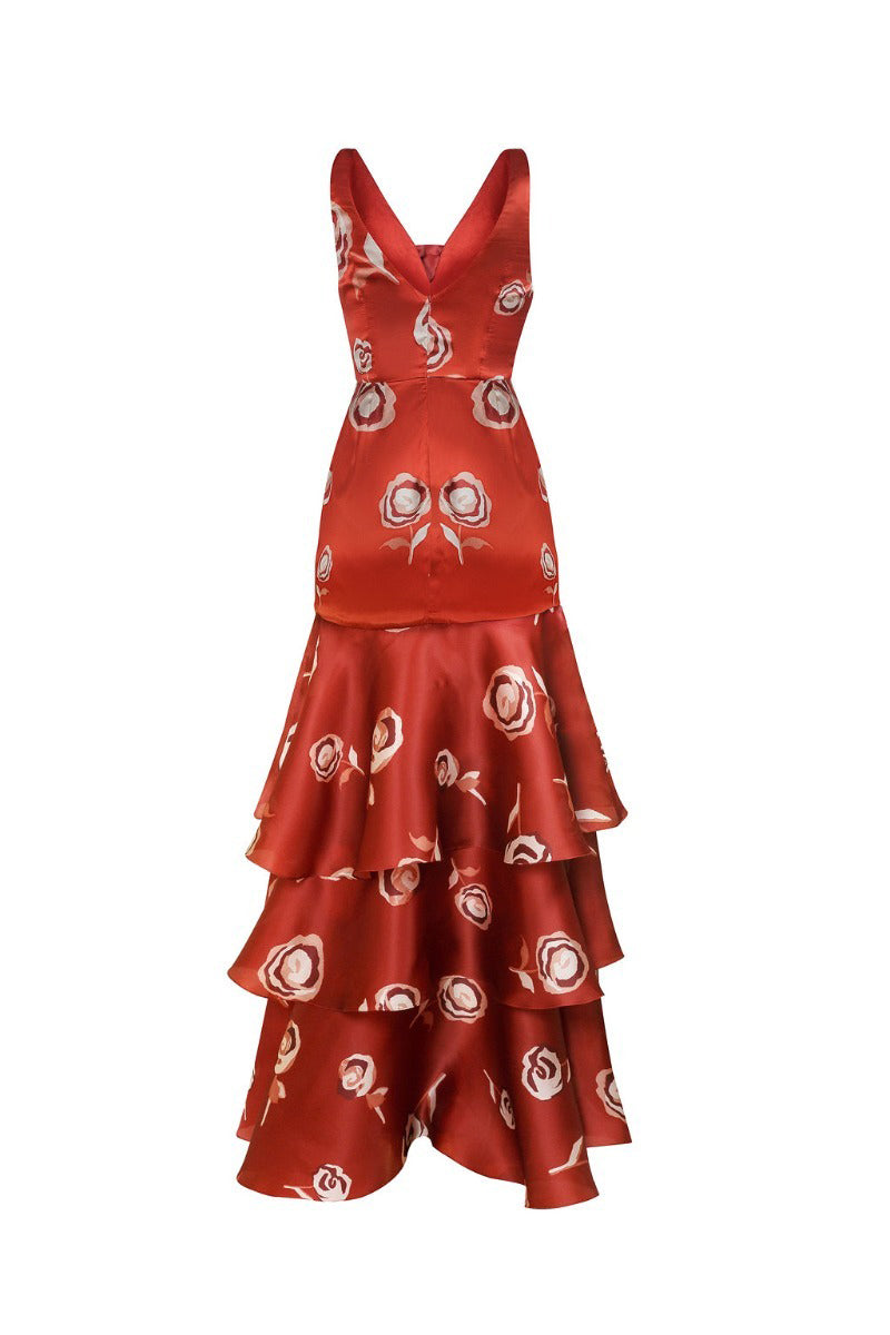 estefania maxi dress Baltic Born Womens Estefania Maxi Dress | Navy + Off White Floral