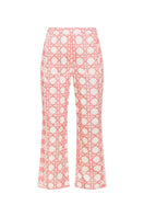Mestiza New York Wylie lattice blush pants with a stylish, breathable design and comfortable fit, shown in a close-up image.