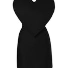 Black heart-printed mini dress by BAÉ featuring a fitted silhouette and stylish design, perfect for casual or evening wear.