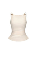 Nana Jacqueline Selena white top featuring a stylish, lightweight design with a soft fabric finish.