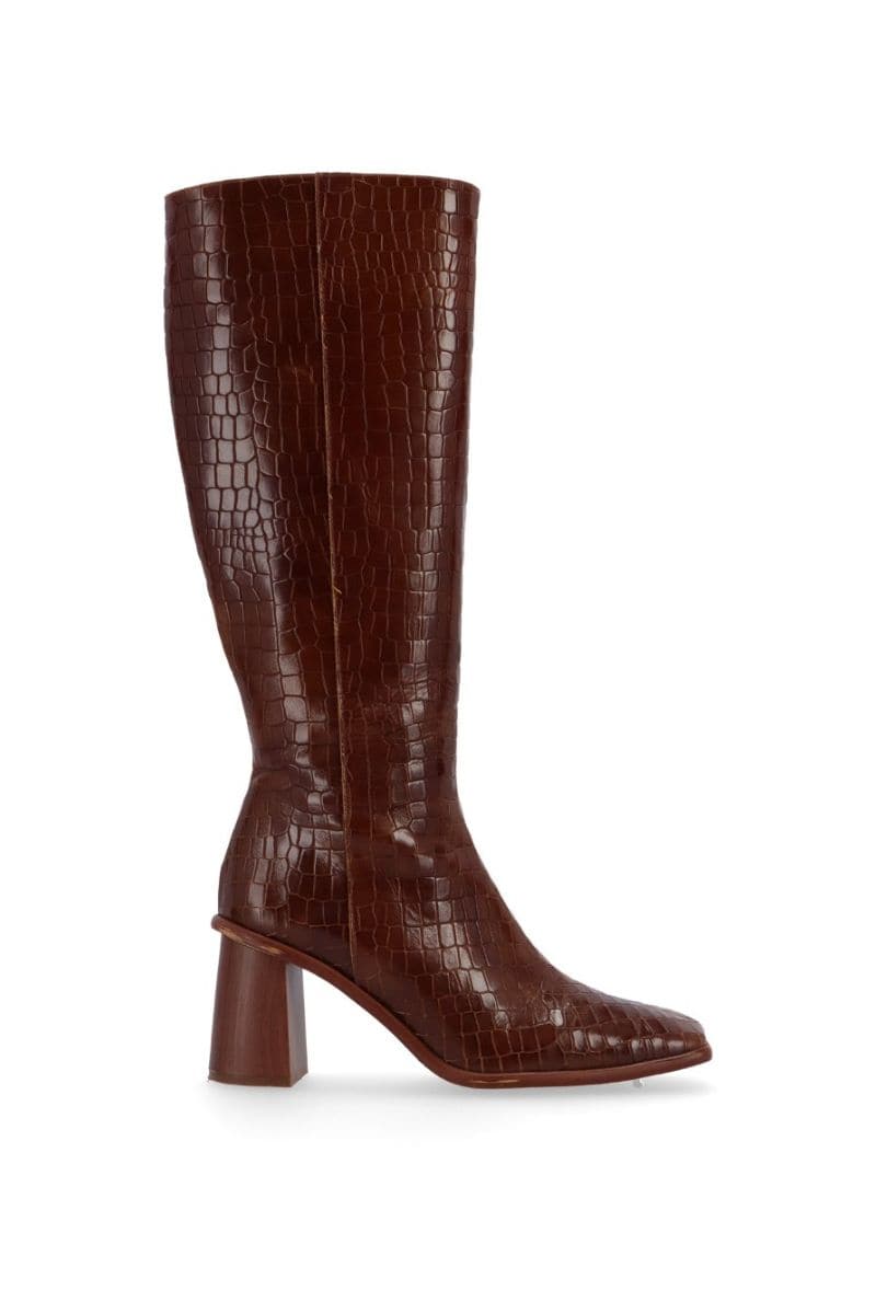 EAST ALLI BROWN LEATHER BOOTS - CULT MIA