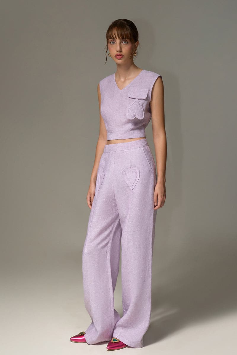 LILAC SWEETHEART CROP TOP - CULT MIA