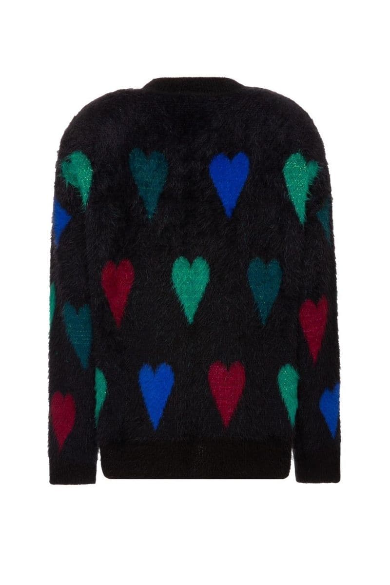 VALENTINES MULTICOLOR HEART SWEATER - CULT MIA