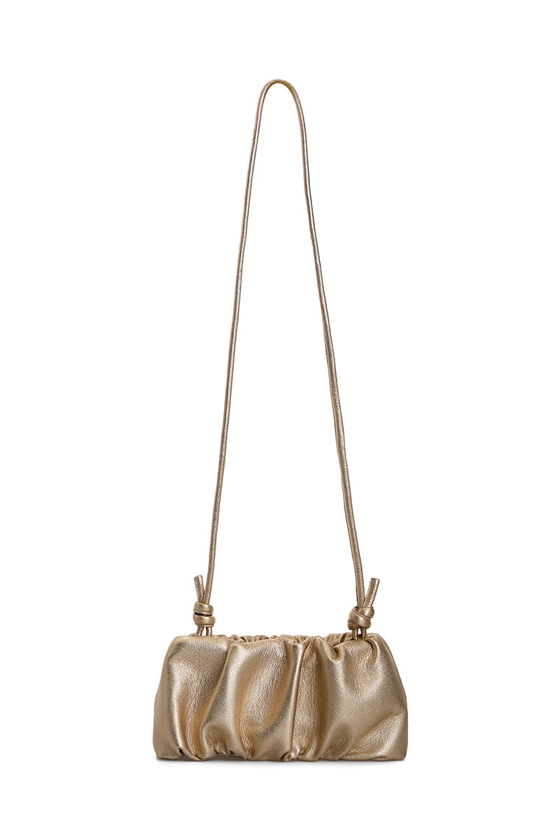 VIKELE STUDIO Rosie gold shoulder bag with sleek design and adjustable strap, perfect for stylish everyday wear.