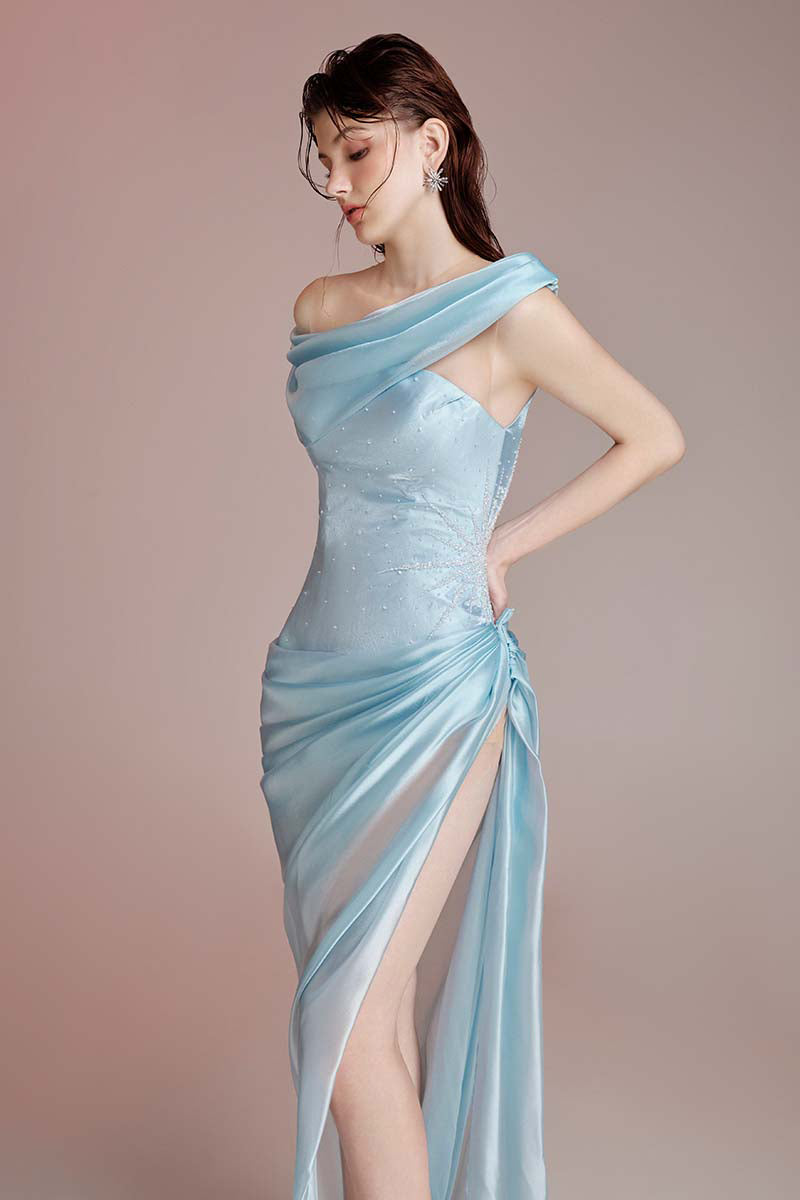 THE CELESTIAL STREAM BLUE MAXI DRESS | CULT MIA
