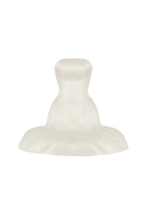Cream white LUNARIA dress by POEM, stylish top with elegant design, shown in this image.