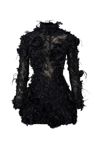 LILIANE LACE DRESS IN BLACK | CULT MIA | 21Six