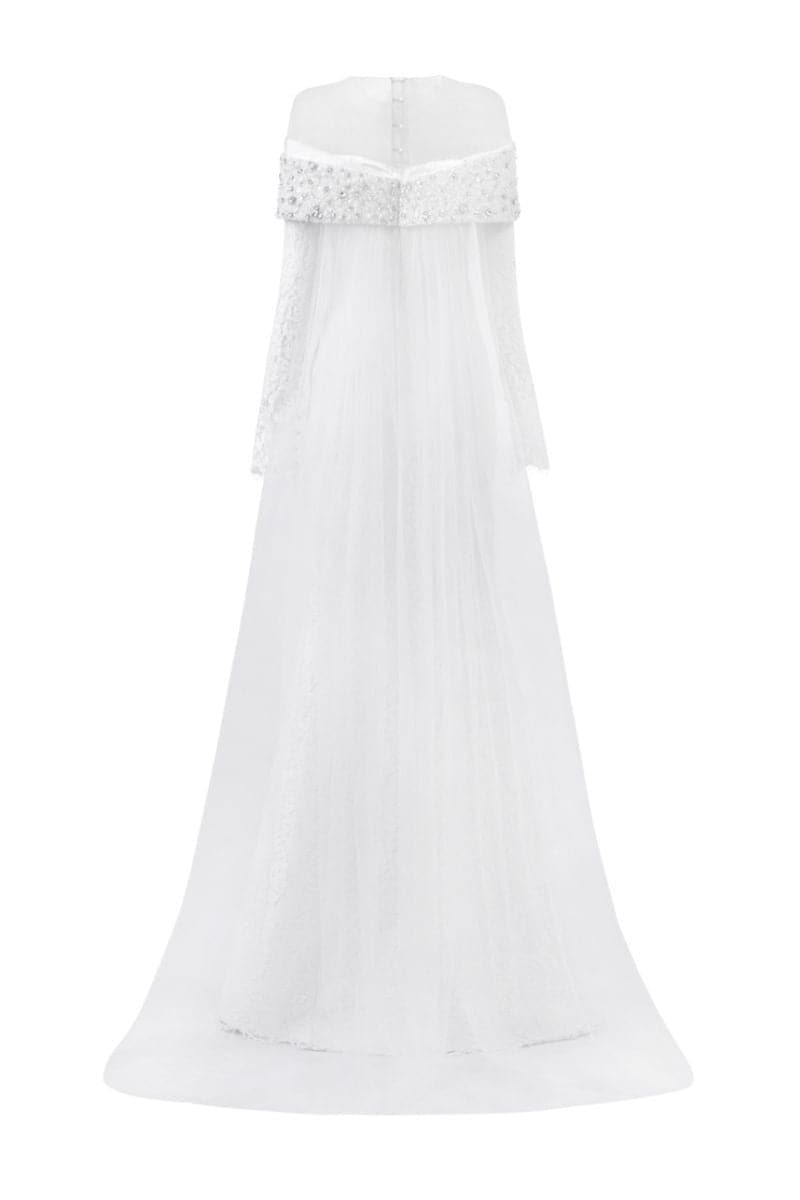 CULT MIA X 21SIX ANASTASIA FLORAL LACE CRYSTAL GOWN - CULT MIA