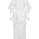 Lindsay co-ord set by White Plan featuring a stylish shirt and matching bone-colored skirt, perfect for casual and chic looks.