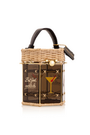 Waiwai Rio Cherry-Tini top handle bag in vibrant red with gold hardware and a structured shape, perfect for stylish outings.