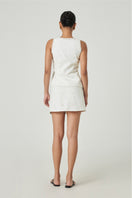 Off-white Bahia top by Summer Away, casual sleeveless blouse with a relaxed fit and stylish neckline.