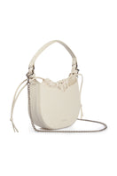 VIKELE STUDIO Maria Mini Bag in Milk, a stylish top handle bag with a sleek design, featuring a smooth cream-colored leather finish.