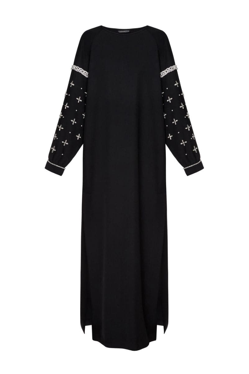 VYSHYVANKA HAND EMBROIDERED CRYSTAL MAXI DRESS - CULT MIA