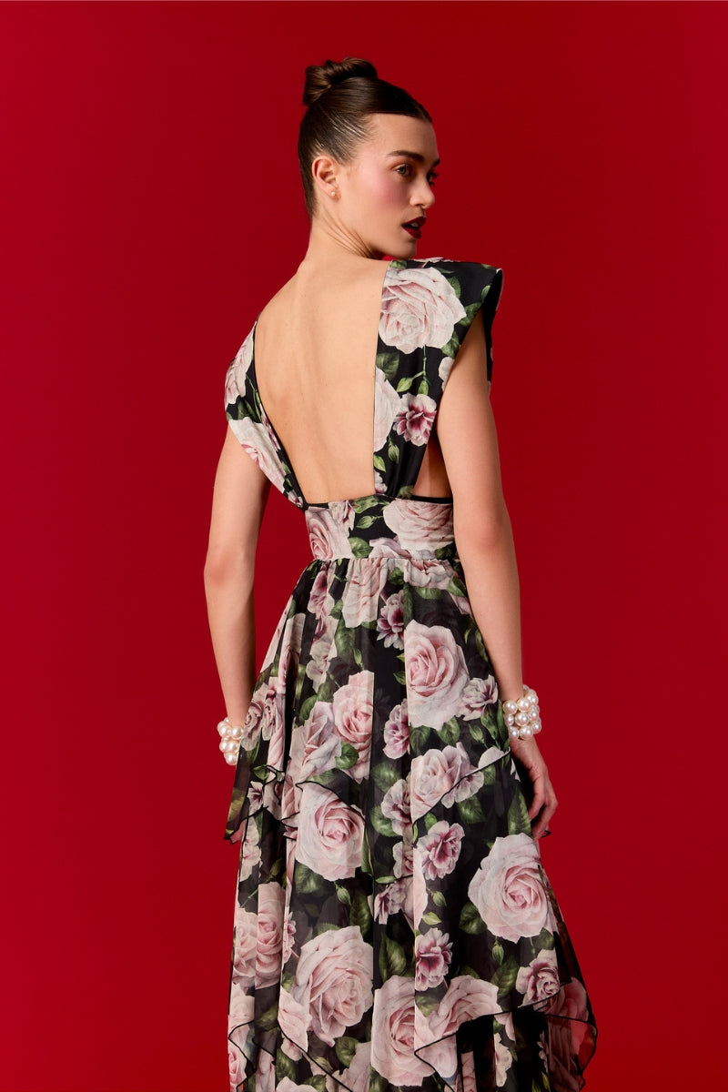beatrice maxi dress Beatrice Maxi Dress with Sweetheart Neckline / Ruby Red + Alabaster Cotton Toile