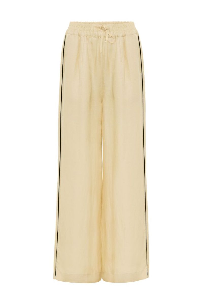 AQUAFLORA LOUNGE PANTS IN CREME - CULT MIA