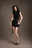 Keira Tong fringe corset top featuring layered fringe details and fitted design, perfect for stylish tops and party wear.